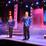 (L-R) Finton Daly, Conor Begley, Brian Mills, Declan McGrath & Stuart Richardson as Frank Valli & The Four Seasons in a scene from Jersey Boys : The Musical